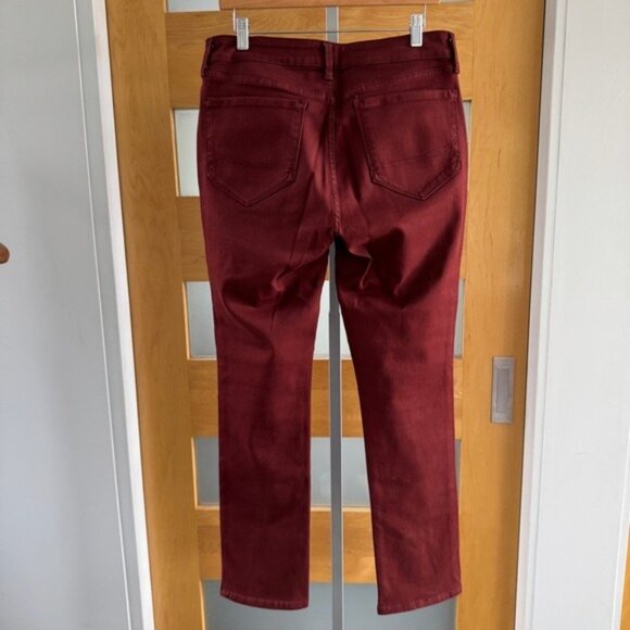 NYDJ Classic Legging Jeans Denim Pants Size 12 Burgundy Pants Stretch - Picture 2 of 12
